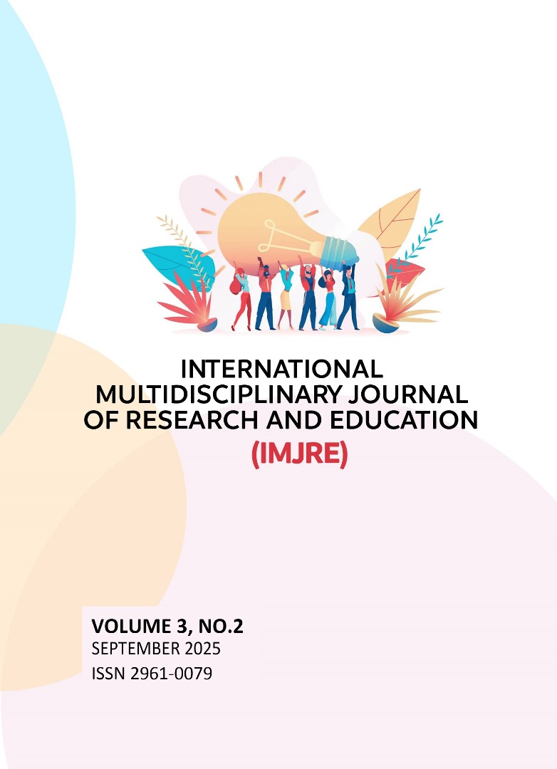 					View Vol. 3 No. 2 (2025): INTERNATIONAL MULTIDISCIPLINARY JOURNAL OF RESEARCH AND EDUCATION (IMJRE)
				